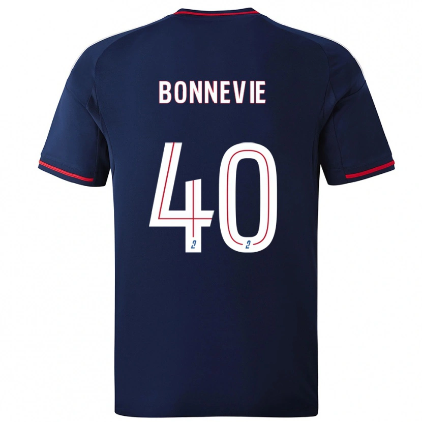 Danxen Kinderen Kayne Bonnevie #40 Marine Rood Uitshirt Uittenue 2025/26 T-Shirt