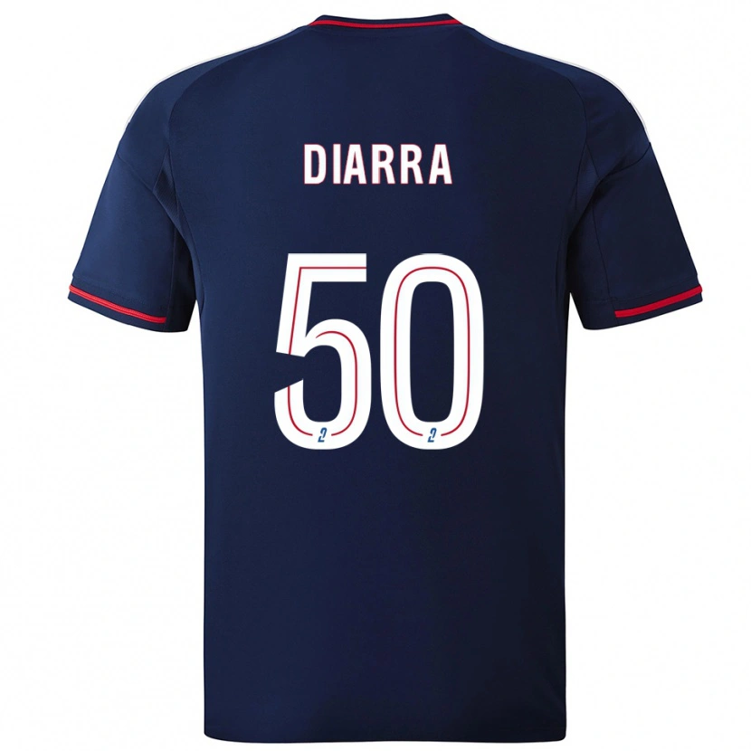 Danxen Kinderen Lassine Diarra #50 Marine Rood Uitshirt Uittenue 2025/26 T-Shirt
