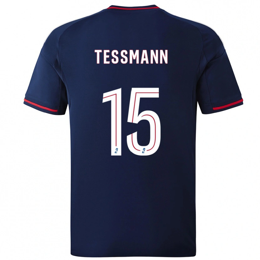 Danxen Kinderen Tanner Tessmann #15 Marine Rood Uitshirt Uittenue 2025/26 T-Shirt