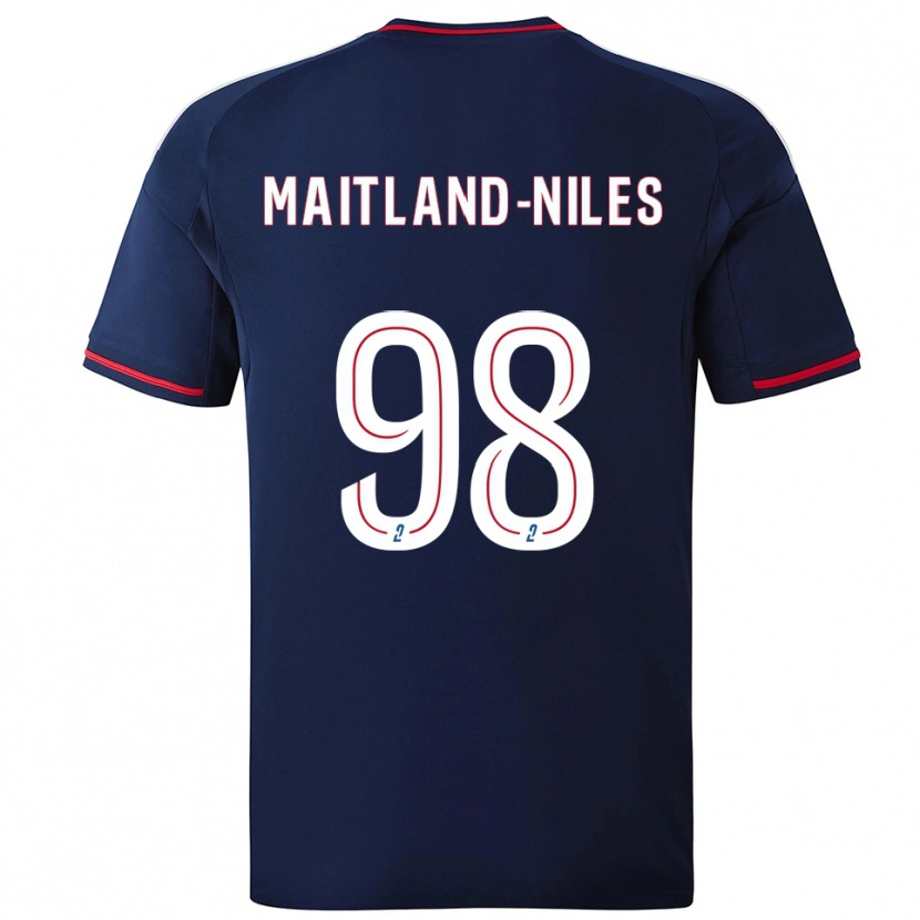 Danxen Kinderen Ainsley Maitland-Niles #98 Marine Rood Uitshirt Uittenue 2025/26 T-Shirt