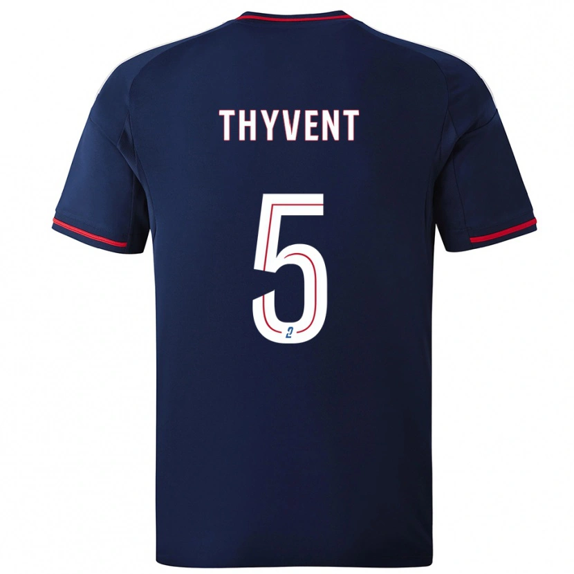 Danxen Kinderen Estéban Thyvent #5 Marine Rood Uitshirt Uittenue 2025/26 T-Shirt