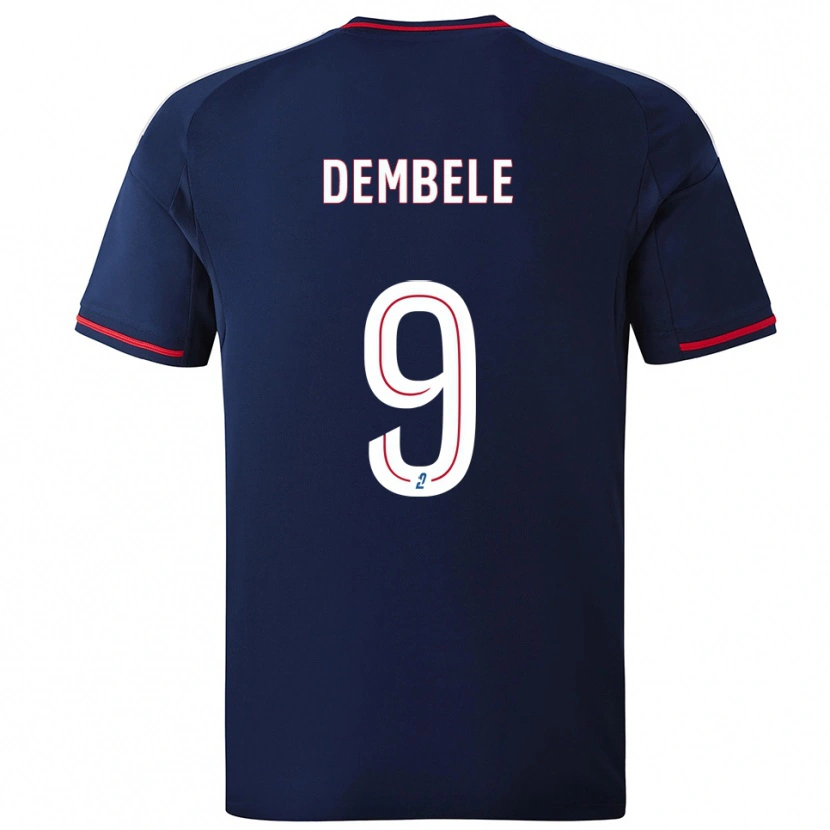 Danxen Kinderen Moussa Dembele #9 Marine Rood Uitshirt Uittenue 2025/26 T-Shirt