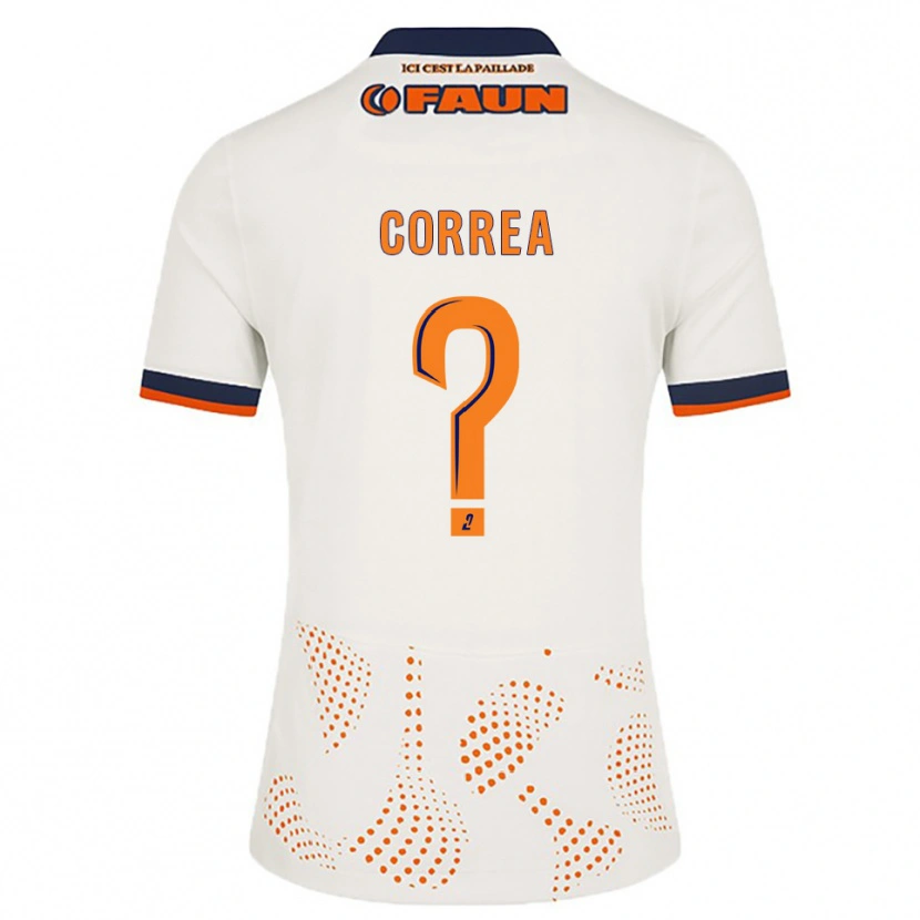 Danxen Kinderen Dapyna Correa #0 Wit Oranje Uitshirt Uittenue 2025/26 T-Shirt