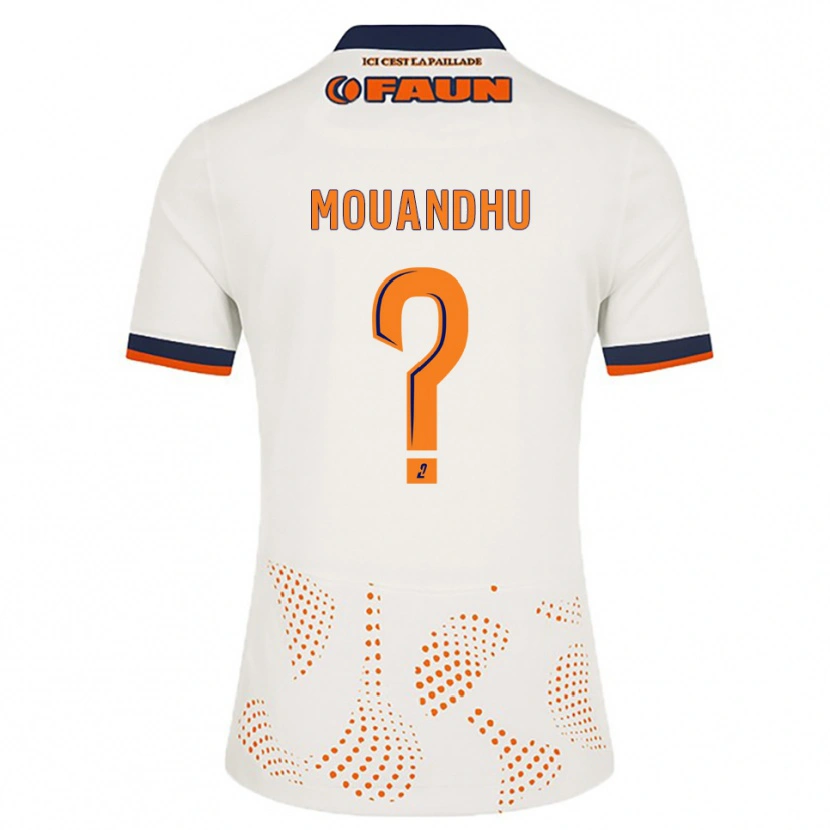 Danxen Kinderen Ali Mouandhu #0 Wit Oranje Uitshirt Uittenue 2025/26 T-Shirt