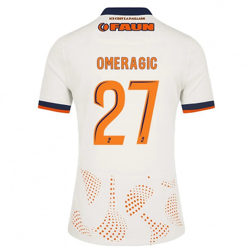 Danxen Kinderen Becir Omeragic #27 Wit Oranje Uitshirt Uittenue 2025/26 T-Shirt