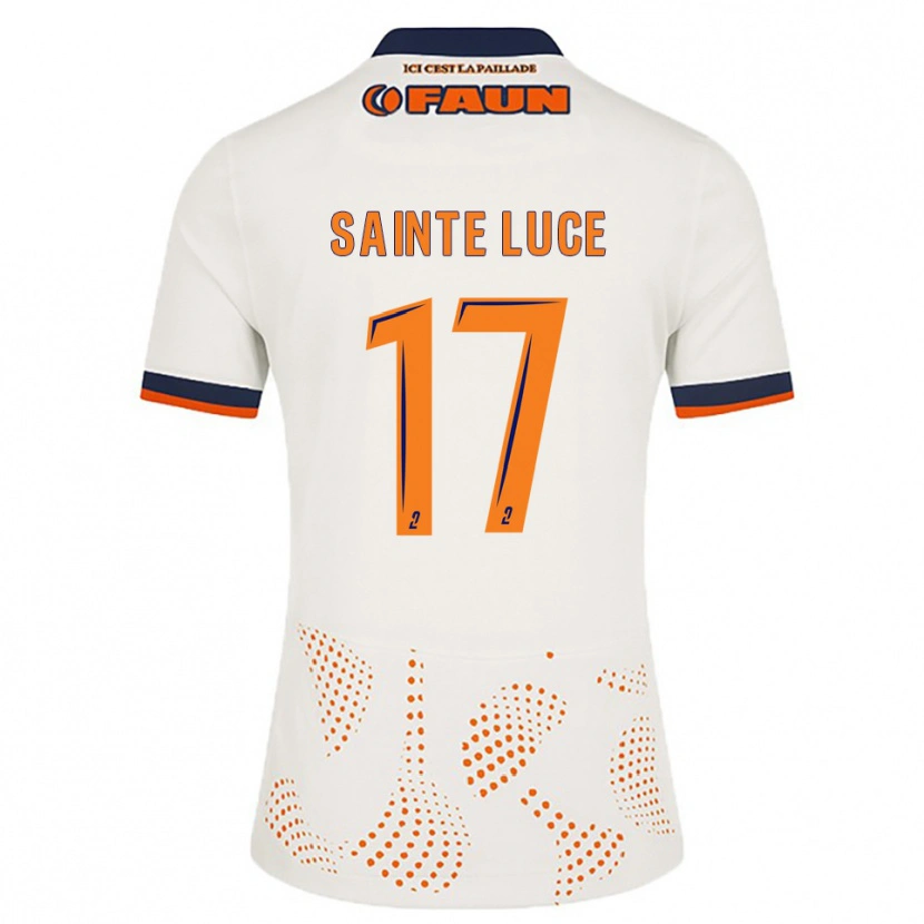 Danxen Kinderen Théo Sainte-Luce #17 Wit Oranje Uitshirt Uittenue 2025/26 T-Shirt
