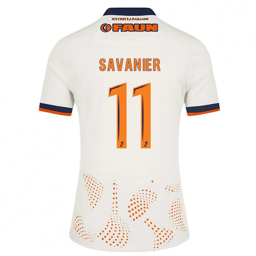 Danxen Kinderen Téji Savanier #11 Wit Oranje Uitshirt Uittenue 2025/26 T-Shirt