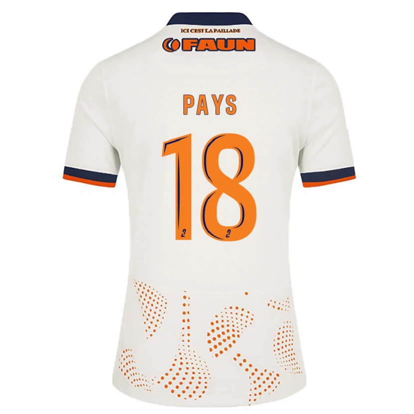 Danxen Kinderen Nicolas Pays #18 Wit Oranje Uitshirt Uittenue 2025/26 T-Shirt