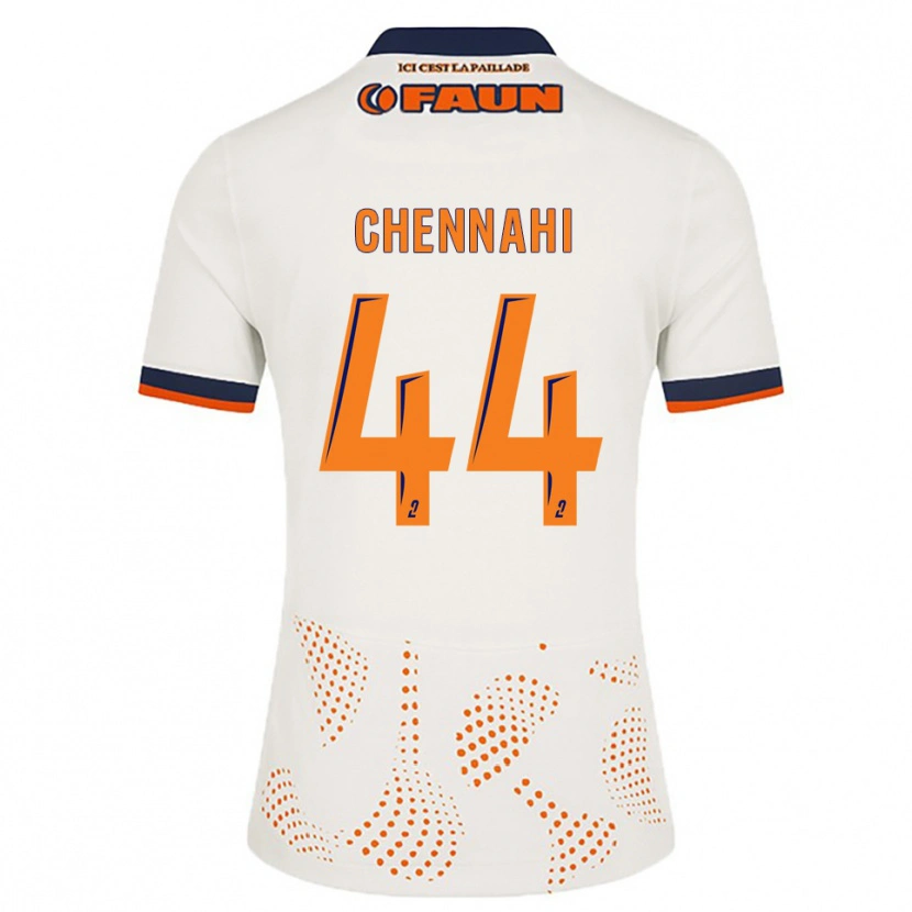 Danxen Kinderen Théo Chennahi #44 Wit Oranje Uitshirt Uittenue 2025/26 T-Shirt