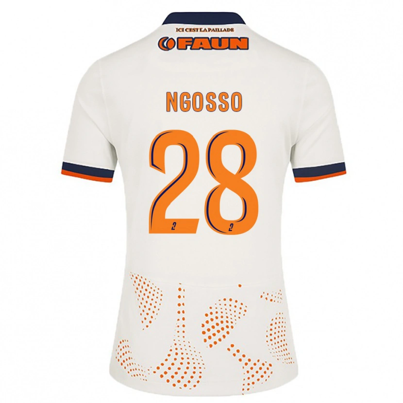 Danxen Kinderen Glenn Ngosso #28 Wit Oranje Uitshirt Uittenue 2025/26 T-Shirt