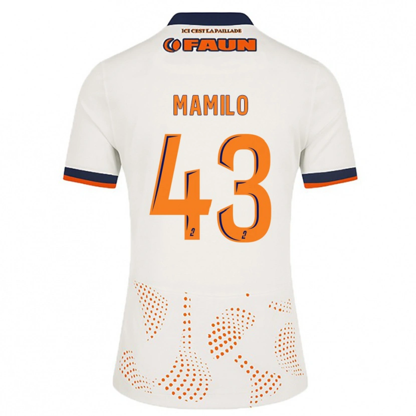 Danxen Kinderen Craig Mamilo #43 Wit Oranje Uitshirt Uittenue 2025/26 T-Shirt