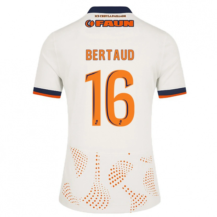 Danxen Kinderen Dimitry Bertaud #16 Wit Oranje Uitshirt Uittenue 2025/26 T-Shirt