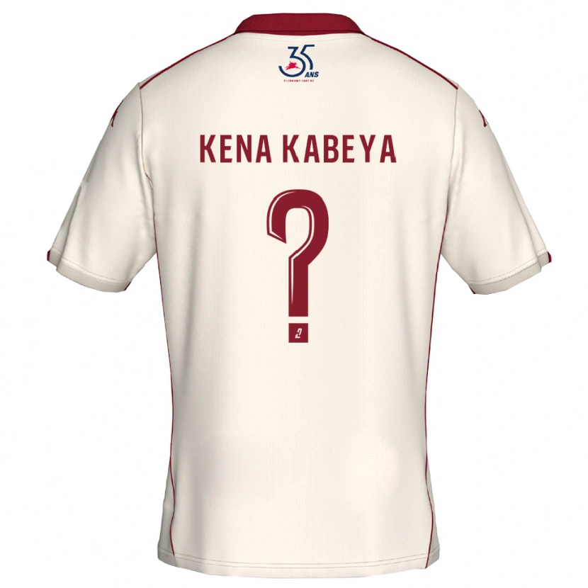 Danxen Kinderen Ethan Kena Kabeya #0 Wit Bourgondisch Uitshirt Uittenue 2025/26 T-Shirt