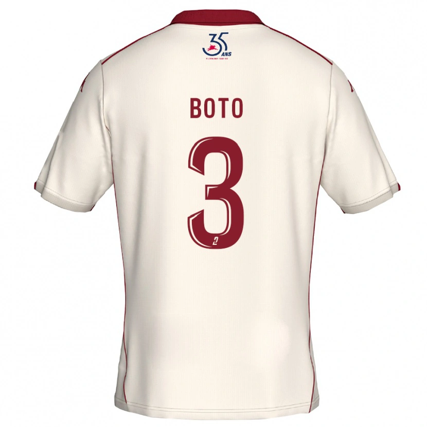Danxen Kinderen Kenji-Van Boto #3 Wit Bourgondisch Uitshirt Uittenue 2025/26 T-Shirt