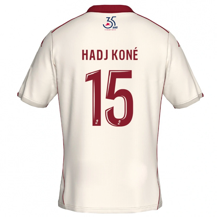Danxen Kinderen El Hadj Koné #15 Wit Bourgondisch Uitshirt Uittenue 2025/26 T-Shirt