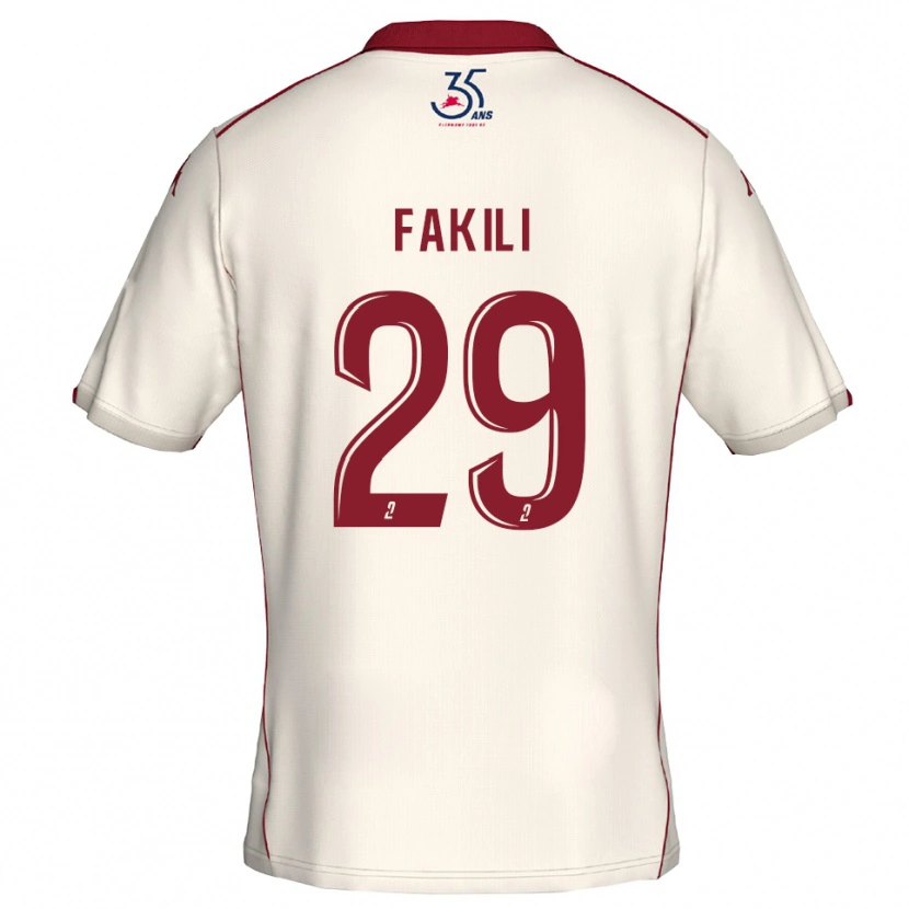 Danxen Kinderen Ilhan Fakili #29 Wit Bourgondisch Uitshirt Uittenue 2025/26 T-Shirt
