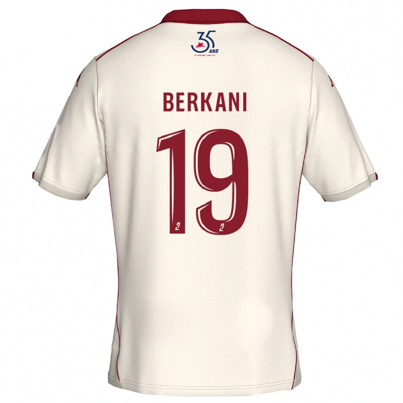 Danxen Kinderen Stan Berkani #19 Wit Bourgondisch Uitshirt Uittenue 2025/26 T-Shirt