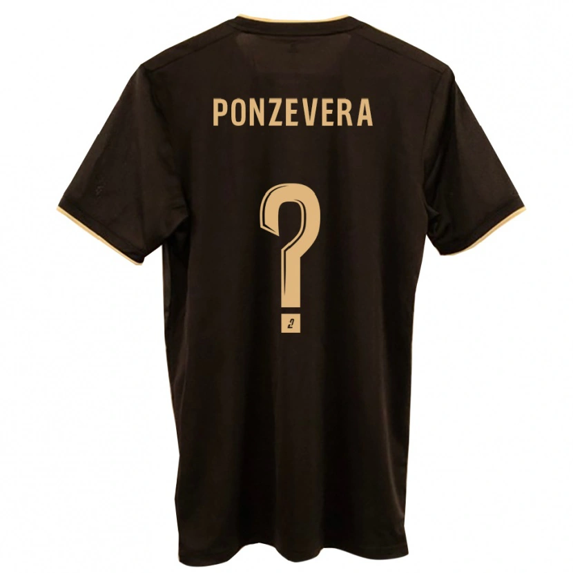 Danxen Kinderen Pierre-Pascal Ponzevera #0 Blauw Rood Uitshirt Uittenue 2025/26 T-Shirt
