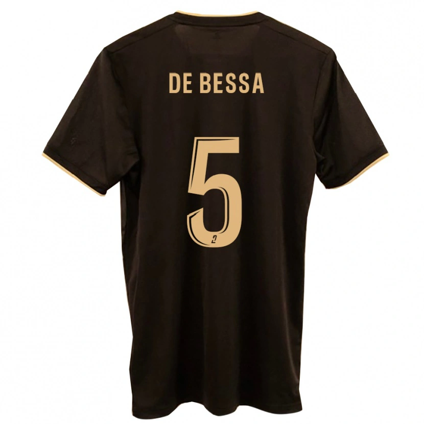 Danxen Kinderen Jérémy De Bessa #5 Blauw Rood Uitshirt Uittenue 2025/26 T-Shirt