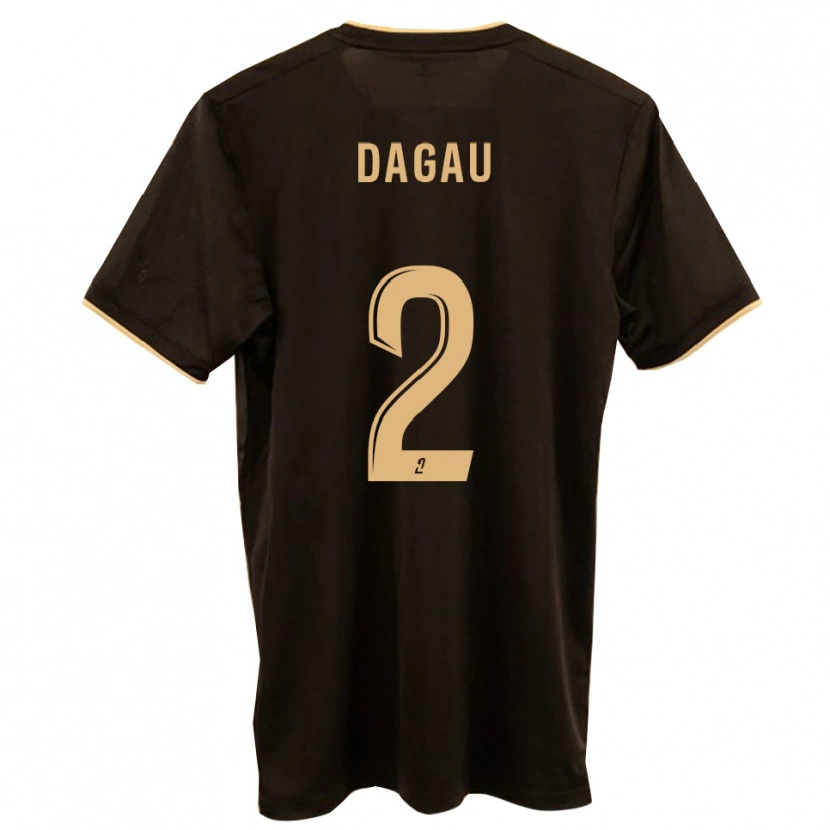 Danxen Kinderen Luca Dagau #2 Blauw Rood Uitshirt Uittenue 2025/26 T-Shirt