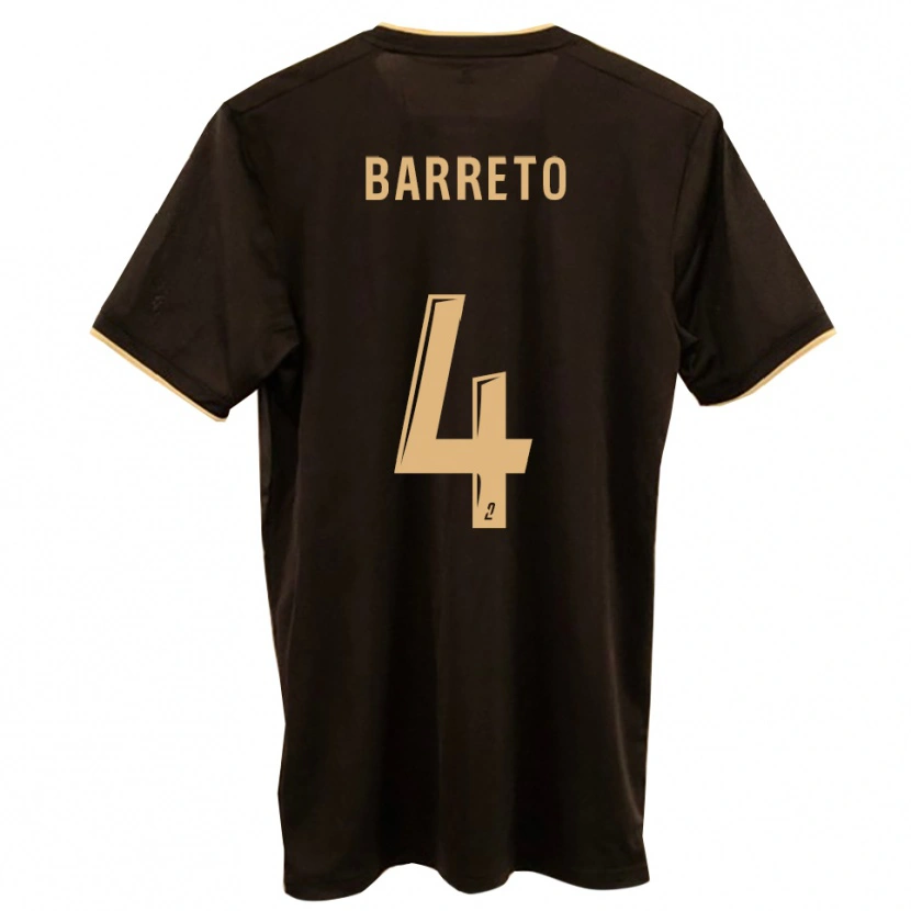 Danxen Kinderen Michaël Barreto #4 Blauw Rood Uitshirt Uittenue 2025/26 T-Shirt