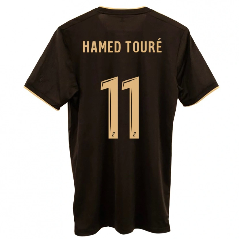 Danxen Kinderen Ben Hamed Touré #11 Blauw Rood Uitshirt Uittenue 2025/26 T-Shirt