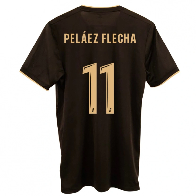 Danxen Kinderen Fernando Peláez Flecha #11 Blauw Rood Uitshirt Uittenue 2025/26 T-Shirt