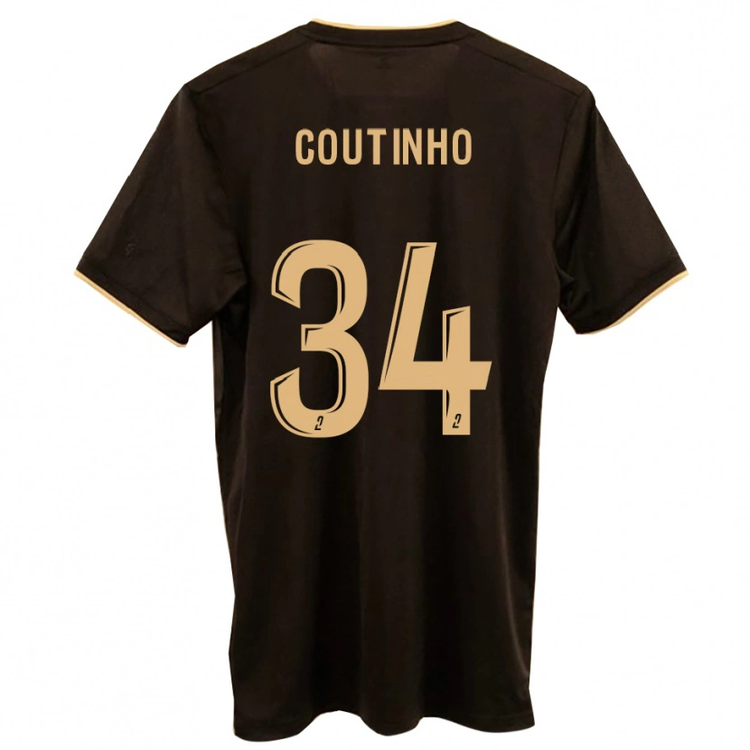 Danxen Kinderen Ricardo Coutinho #34 Blauw Rood Uitshirt Uittenue 2025/26 T-Shirt