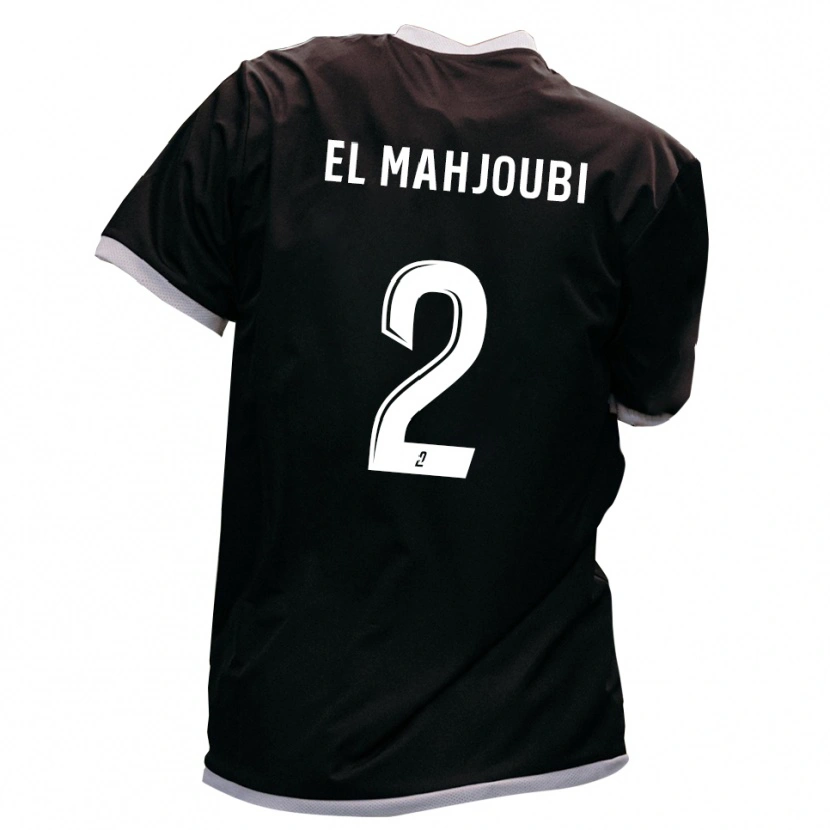 Danxen Kinderen Djibril El Mahjoubi #2 Zwart Goud Uitshirt Uittenue 2025/26 T-Shirt