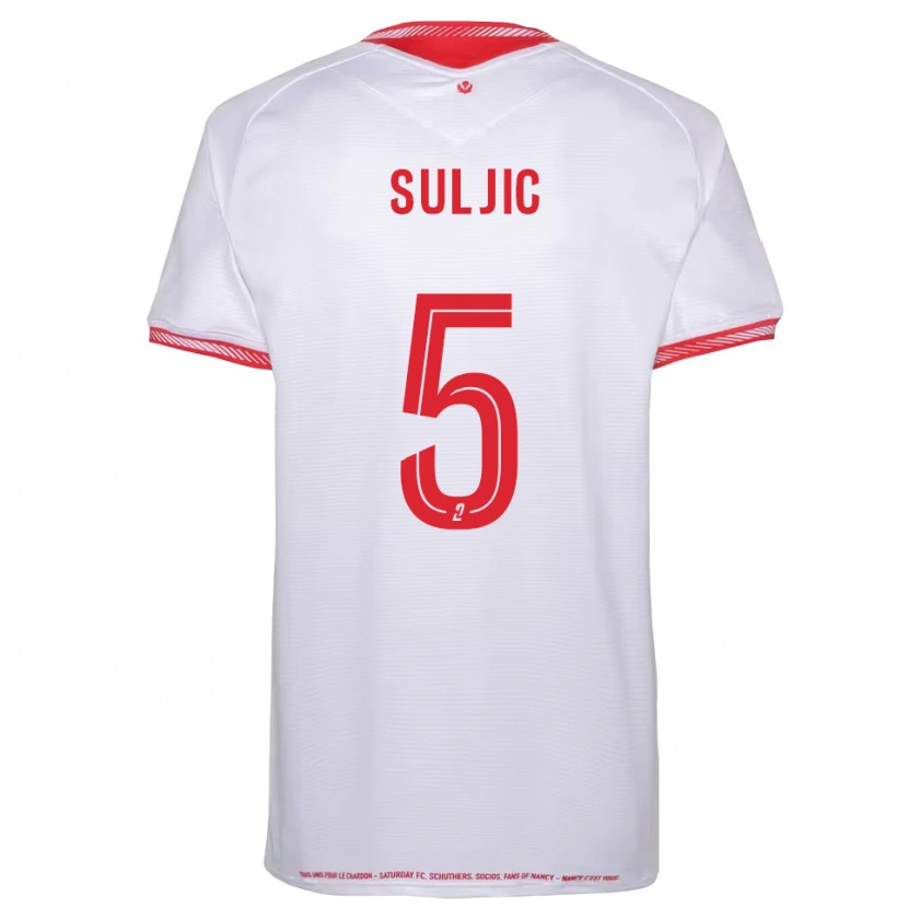 Danxen Kinderen Cazim Suljic #5 Zwart Rood Uitshirt Uittenue 2025/26 T-Shirt