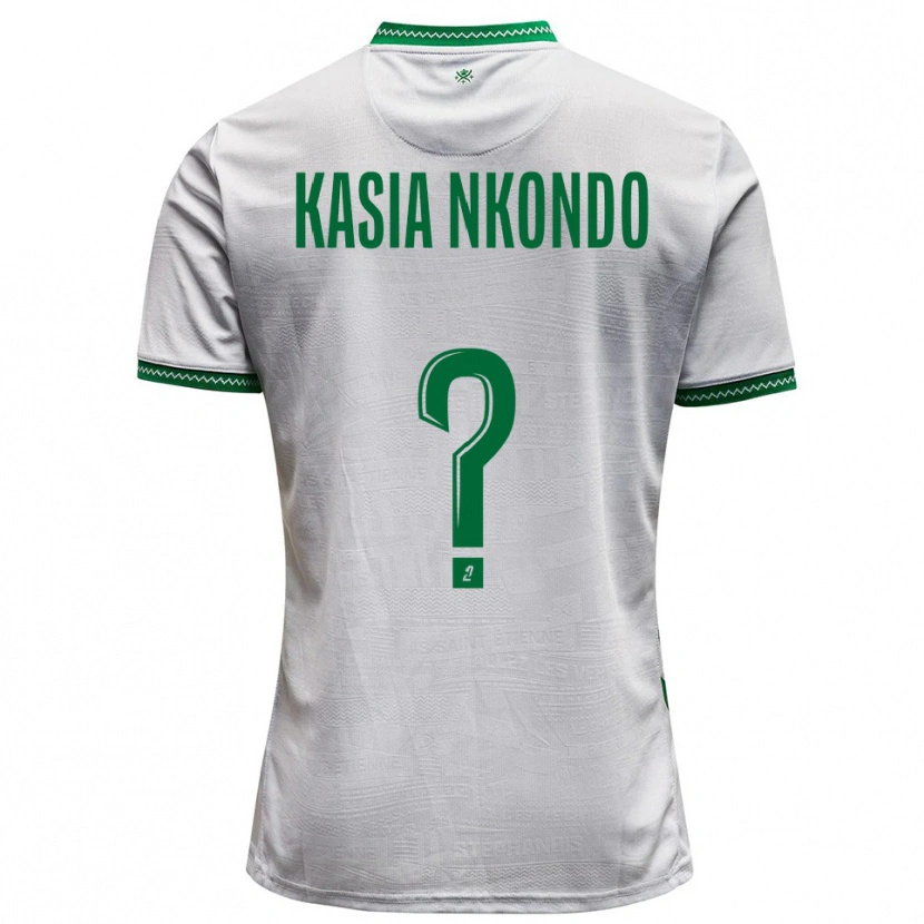 Danxen Kinderen Nathan Kasia Nkondo #0 Wit Groen Uitshirt Uittenue 2025/26 T-Shirt