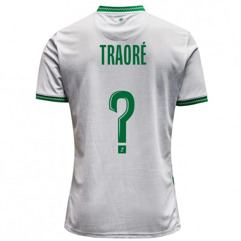 Danxen Kinderen Aboubakar Traoré #0 Wit Groen Uitshirt Uittenue 2025/26 T-Shirt