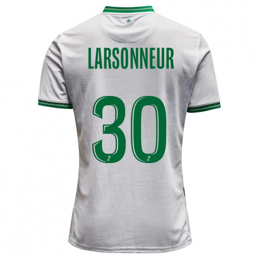 Danxen Kinderen Gautier Larsonneur #30 Wit Groen Uitshirt Uittenue 2025/26 T-Shirt