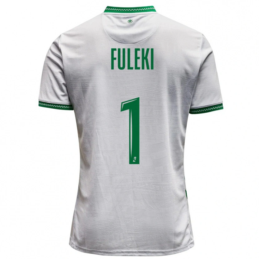 Danxen Kinderen Rafael Fuleki #1 Wit Groen Uitshirt Uittenue 2025/26 T-Shirt