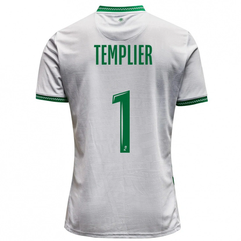 Danxen Kinderen Emma Templier #1 Wit Groen Uitshirt Uittenue 2025/26 T-Shirt