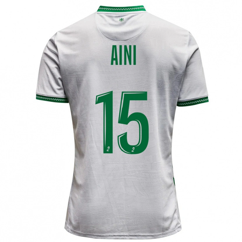 Danxen Kinderen Noham Aini #15 Wit Groen Uitshirt Uittenue 2025/26 T-Shirt