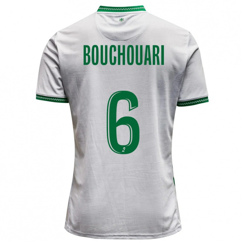 Danxen Kinderen Benjamin Bouchouari #6 Wit Groen Uitshirt Uittenue 2025/26 T-Shirt