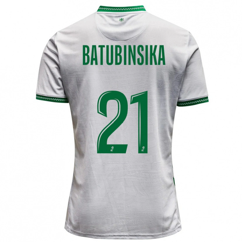 Danxen Kinderen Dylan Batubinsika #21 Wit Groen Uitshirt Uittenue 2025/26 T-Shirt