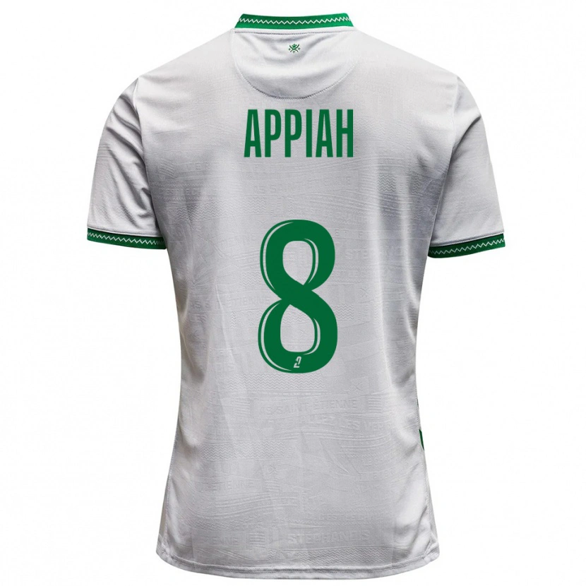 Danxen Kinderen Dennis Appiah #8 Wit Groen Uitshirt Uittenue 2025/26 T-Shirt