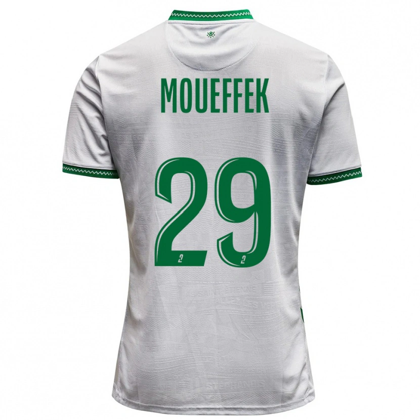Danxen Kinderen Aïmen Moueffek #29 Wit Groen Uitshirt Uittenue 2025/26 T-Shirt