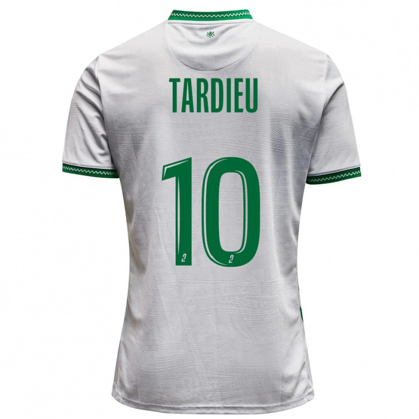 Danxen Kinderen Florian Tardieu #10 Wit Groen Uitshirt Uittenue 2025/26 T-Shirt