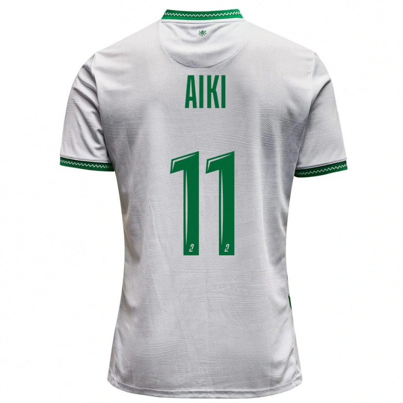 Danxen Kinderen Ayman Aiki #11 Wit Groen Uitshirt Uittenue 2025/26 T-Shirt