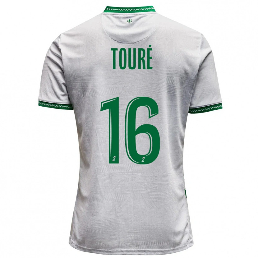 Danxen Kinderen Issiaka Touré #16 Wit Groen Uitshirt Uittenue 2025/26 T-Shirt