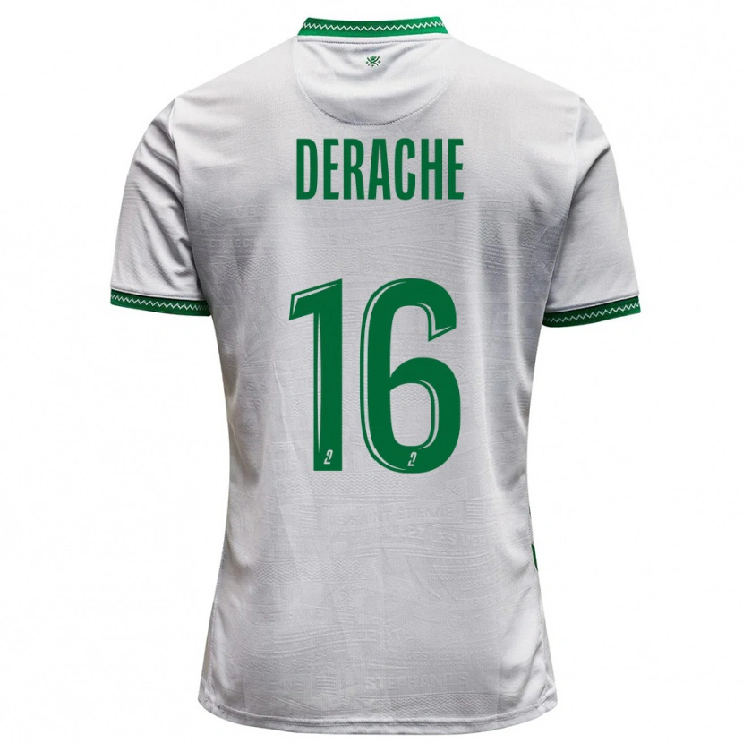 Danxen Kinderen Joseph Derache #16 Wit Groen Uitshirt Uittenue 2025/26 T-Shirt