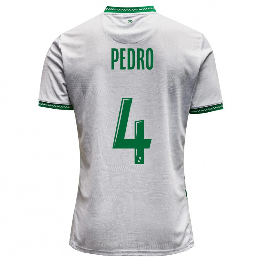 Danxen Kinderen Kévin Pedro #4 Wit Groen Uitshirt Uittenue 2025/26 T-Shirt