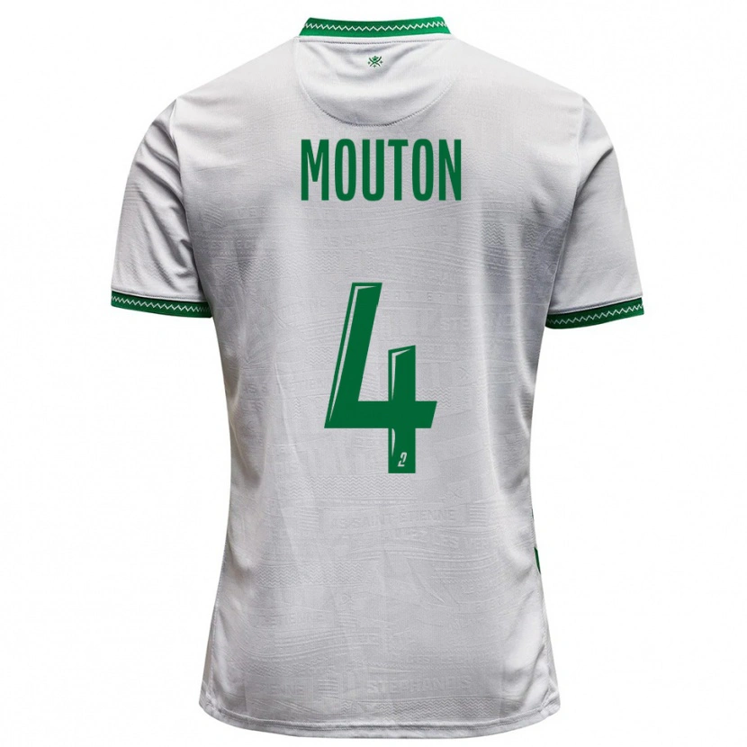Danxen Kinderen Nathan Mouton #4 Wit Groen Uitshirt Uittenue 2025/26 T-Shirt