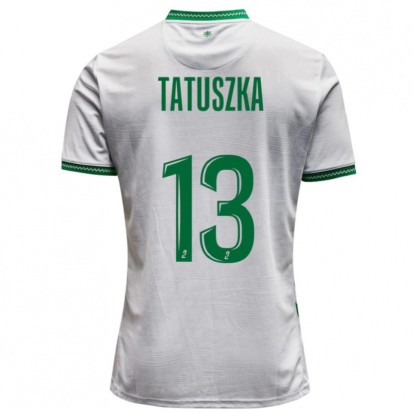 Danxen Kinderen Maxence Tatuszka #13 Wit Groen Uitshirt Uittenue 2025/26 T-Shirt