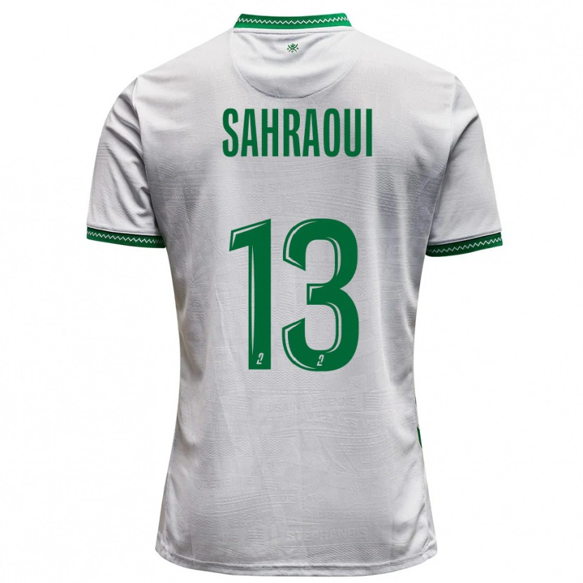 Danxen Kinderen Jebryl Sahraoui #13 Wit Groen Uitshirt Uittenue 2025/26 T-Shirt