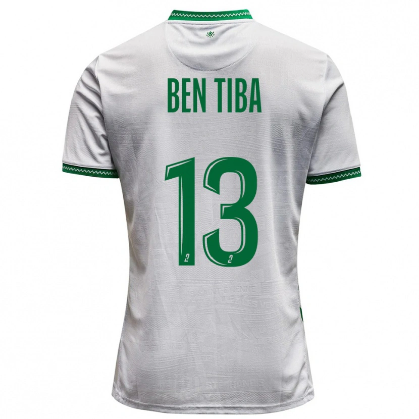Danxen Kinderen Helmi Ben Tiba #13 Wit Groen Uitshirt Uittenue 2025/26 T-Shirt