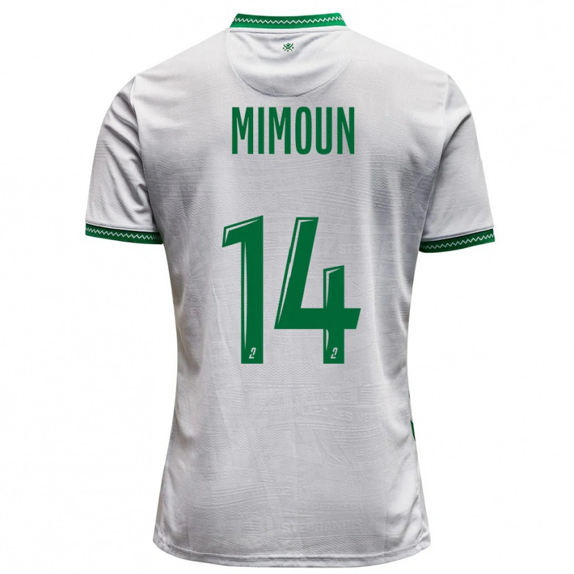 Danxen Kinderen Yanis Mimoun #14 Wit Groen Uitshirt Uittenue 2025/26 T-Shirt